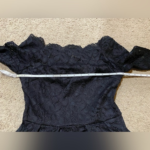 MISSMAY Women's Retro Floral Lace Long Sleeve Boat Neck Swing Dress Small NWT - Picture 7 of 14